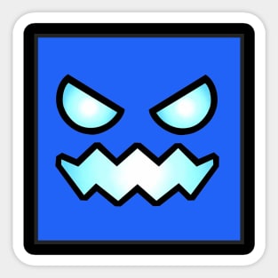 Blue Geometry Dash Sticker